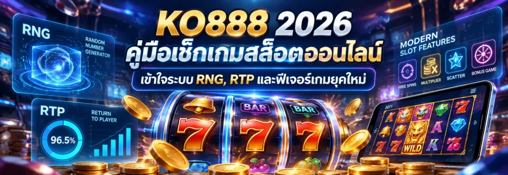 KO888 2026 คู่มือเช็กเกมสล็อตออนไลน์ เข้าใจระบบ RNG, RTP และฟีเจอร์เกมยุคใหม่